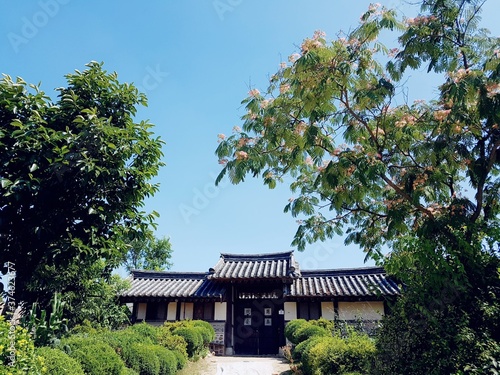 a traditional Korean house