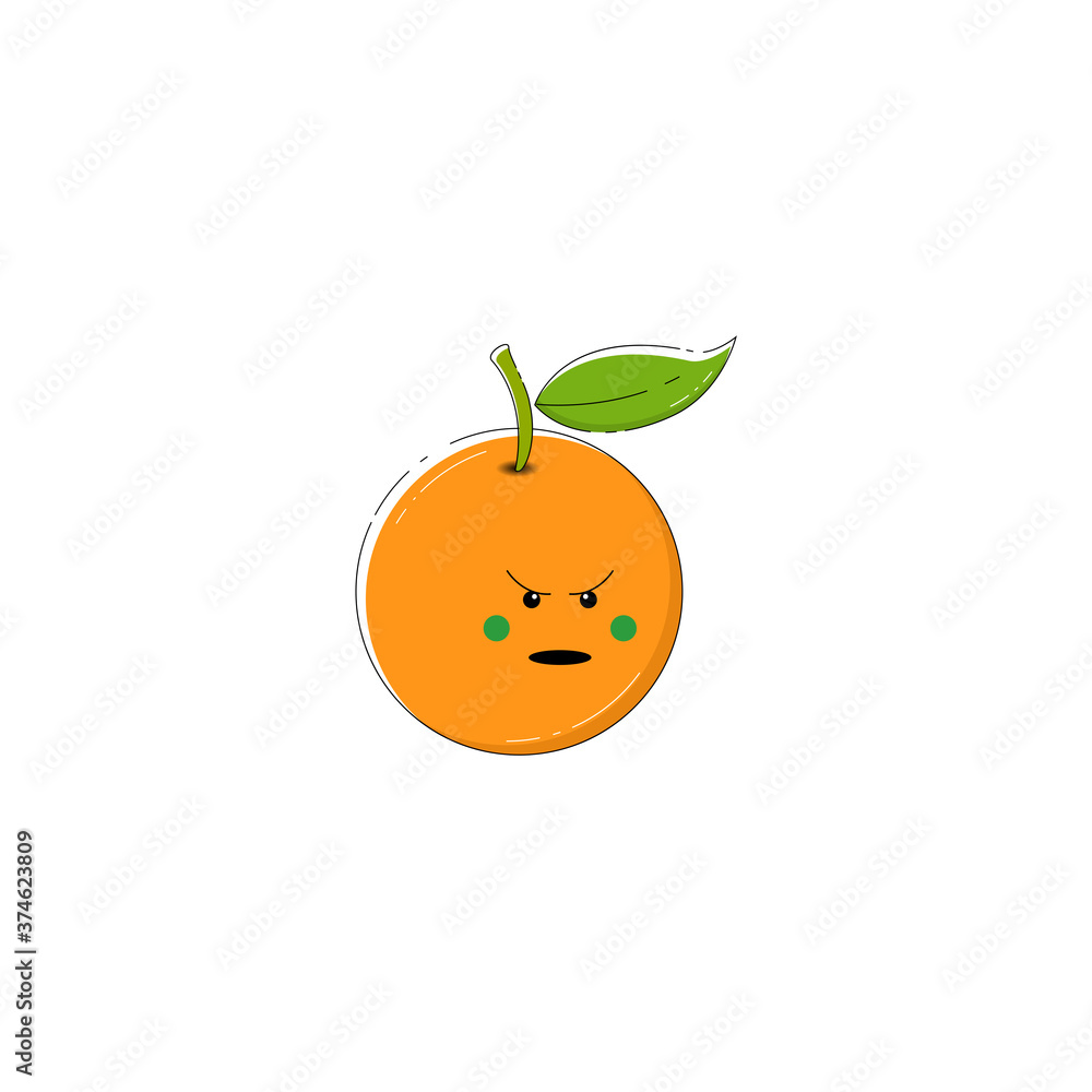 Orange fruit icon. fruit expression icon. pattern material. Vector illustration Orange fruit icon. fruit expression icon. pattern material. Vector illustration