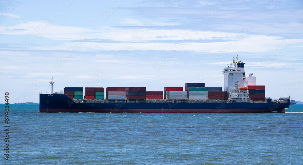 Fototapeta premium Container ship Import and export business