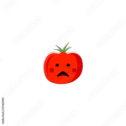 Tomato vegetable icon. vegetable expression icon. pattern material. Vector illustration