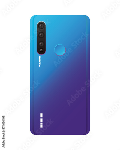 Isolated 3d blue smartphone vector design