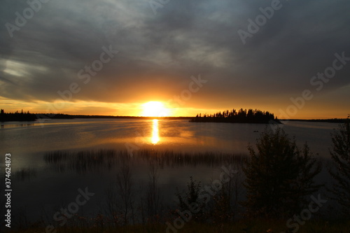 Sunset On The Water, Elk Island National Park, Alberta