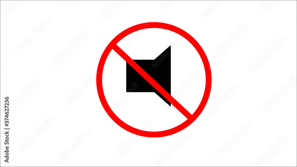 volume off or stop sound icon sign or pictogram isolated on white volume off or stop sound icon sign or pictogram isolated on white