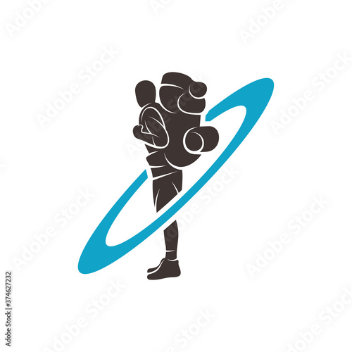 Climber logo design vector template. Outdoor activity logo symbol