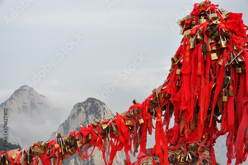 Huashan and it's thousands locks and red ribbons.