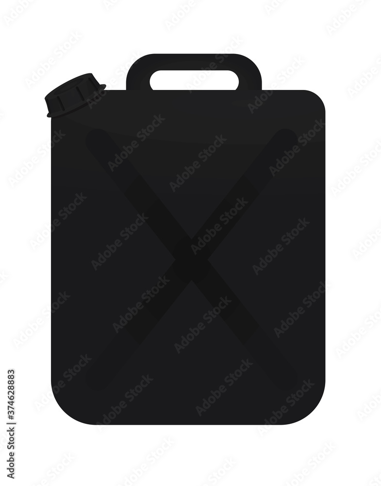 Black blank gas or liquid container. vector Black blank gas or liquid container. vector