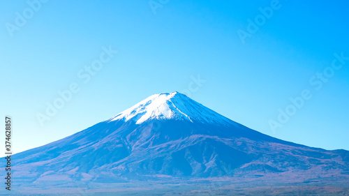 Close up of Fuji Mountain with blue sky 2