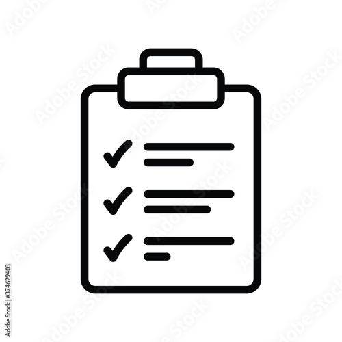 White medical hospital checklist clipboard line icon vector illustration © Graphic