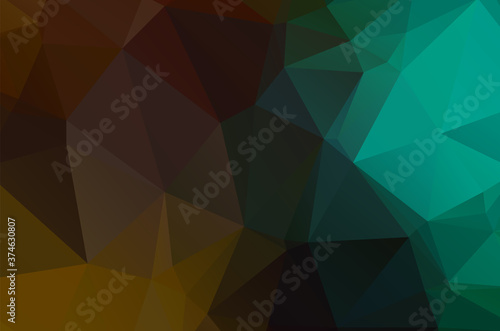 Gradient Green vector shining triangular layout. Glitter abstract illustration