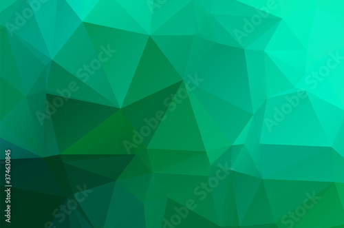 Gradient Green vector shining triangular layout. Glitter abstract illustration