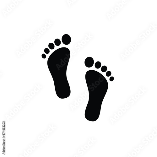 Footprint icon vector isolated on white © Flatman vector 24