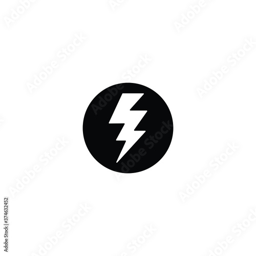 Free Download Lightning icon vector isolated on white - GFXLoad
