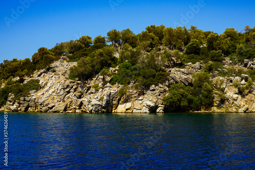 the coast of the island of crete