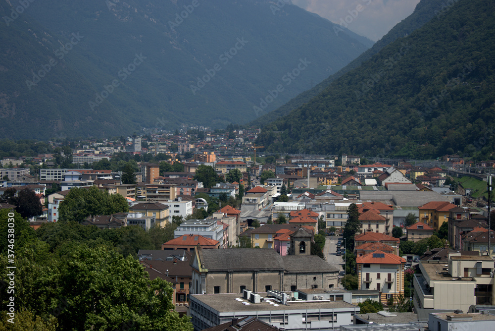 Bellinzona in der Schweiz 30.7.2020