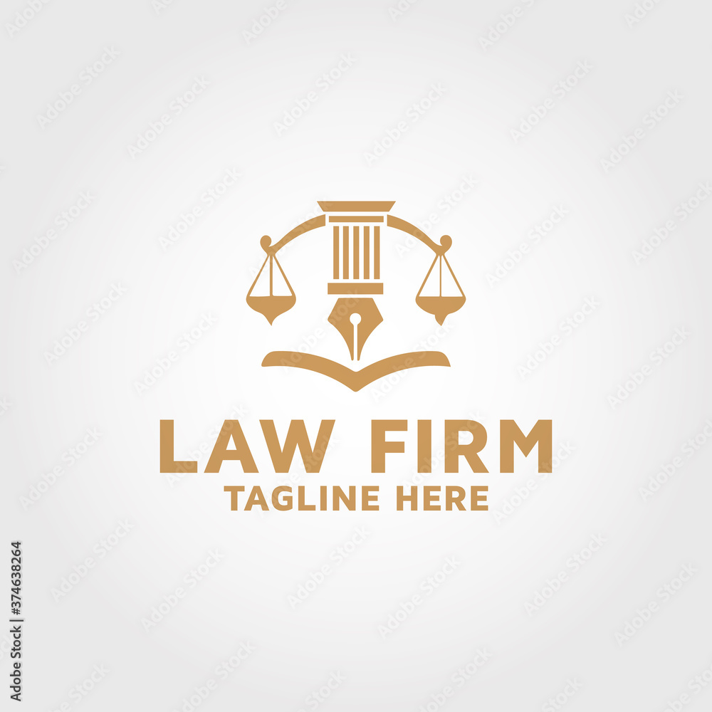 Law Firm Vector logo design template idea and inspiration