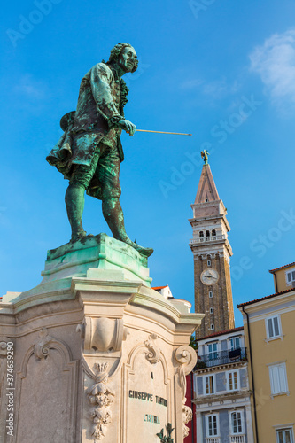 Giuseppe Tartini, Tartini square, Piran, Slovenia, Europe