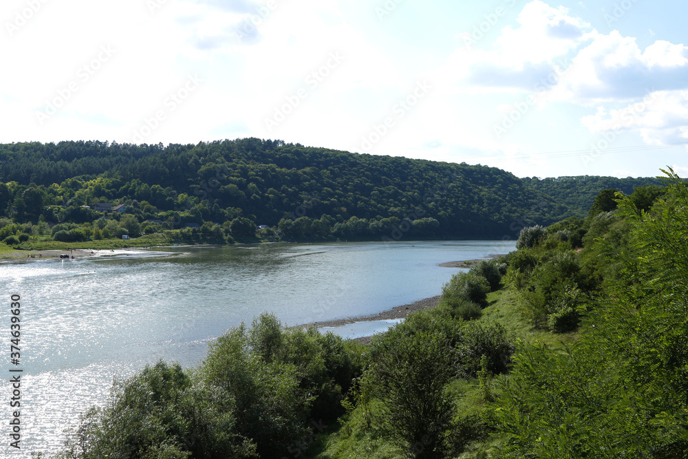 beautiful summer river landscape