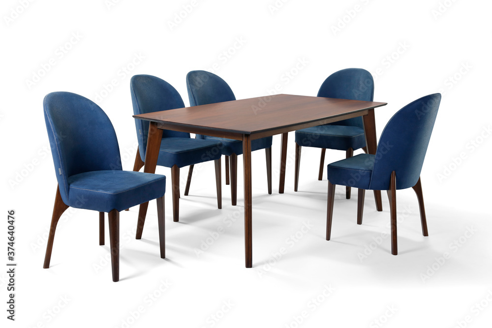 modern dining table on white background modern dining table on white background