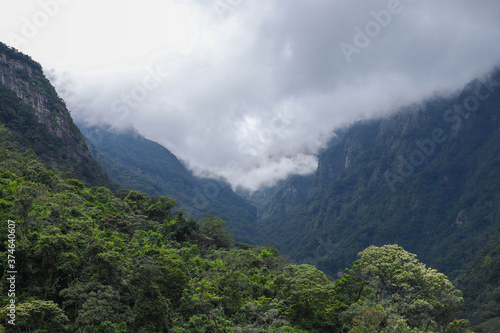 mountain landscape with clouds