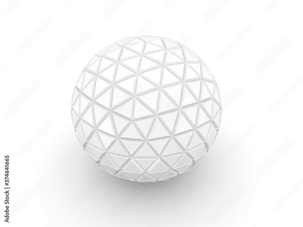 3D sphere on white background 3D sphere on white background
