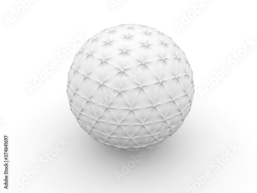 3D sphere on white background