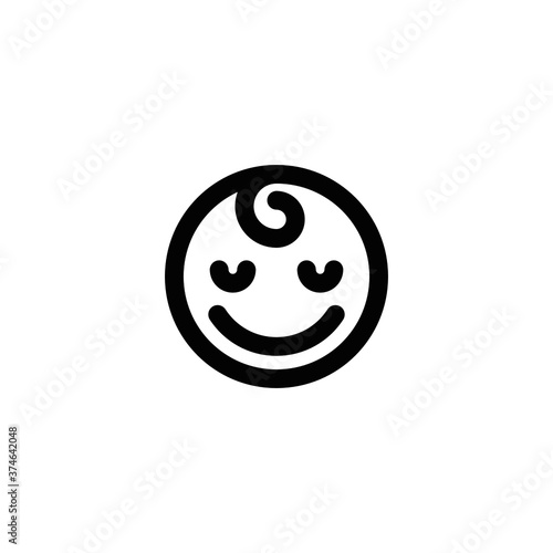 kids, baby icon line vector eps