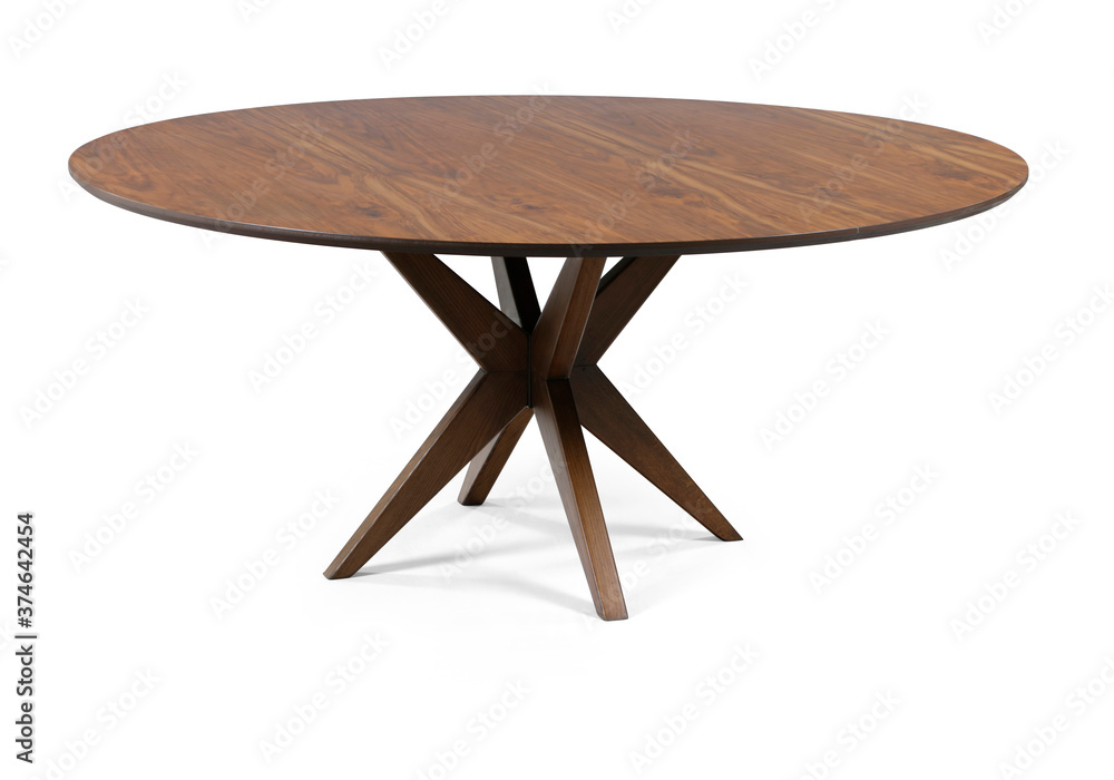 Single dining table on white background Single dining table on white background