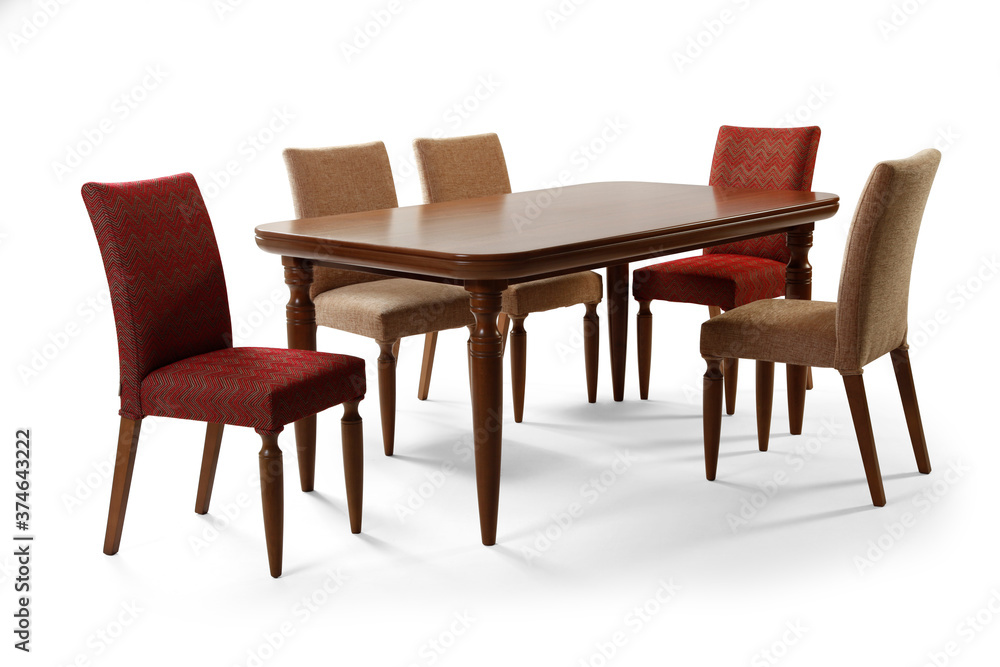 modern dining on a white background modern dining on a white background