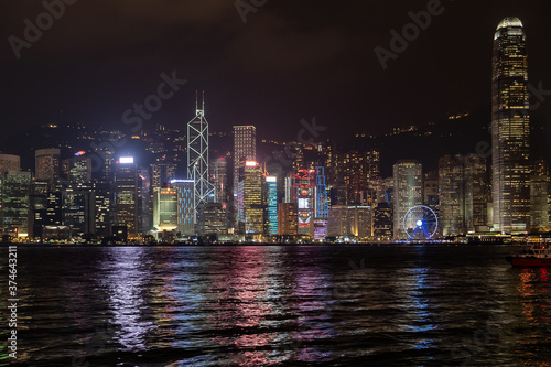 hong kong skyline at night victoria bay © Alexander