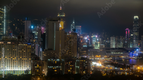 Hong Kong Skyline from Hotel Window