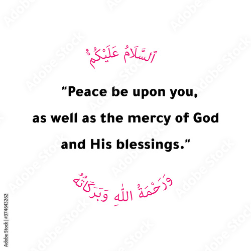 Arabic Calligraphy of Assalamu Alaikum.