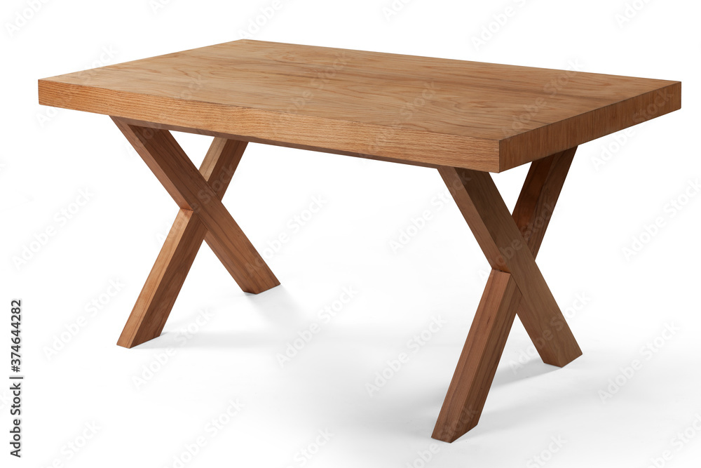 Single dining table on white background Single dining table on white background