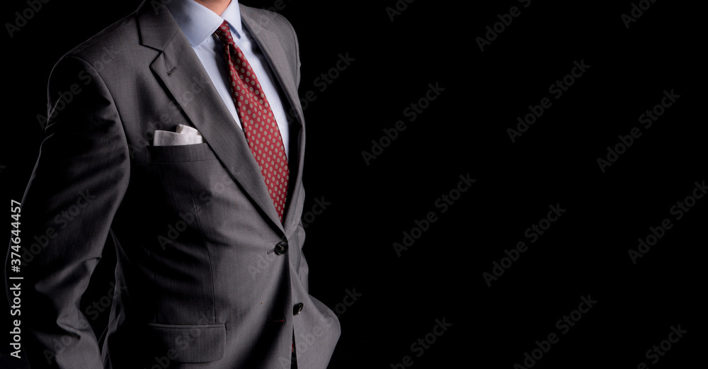 man, businessman on a black background with space for text man, businessman on a black background with space for text