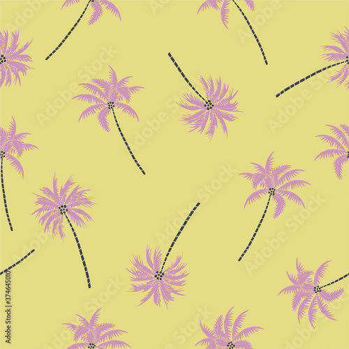 Sweet pastel pink palm tree seamless pattern vector EPS10  Design for fashion   fabric  textile  wallpaper  cover web  wrapping and all prints