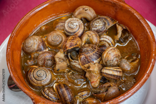 Mallorquin snails at a local restaurant in Mallorca photo