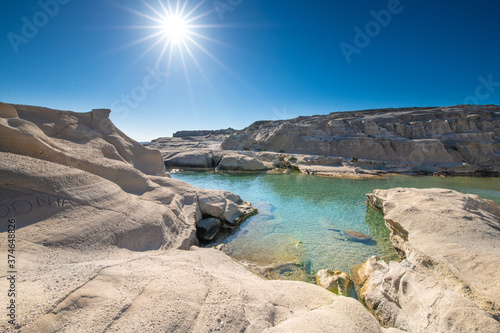 Fototapeta Naklejka Na Ścianę i Meble -  Sarakiniko Beach on Milos Island in Greece