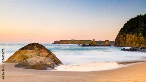 A peaceful evening to outlook Cathedral Rocks at Jones Beach photo