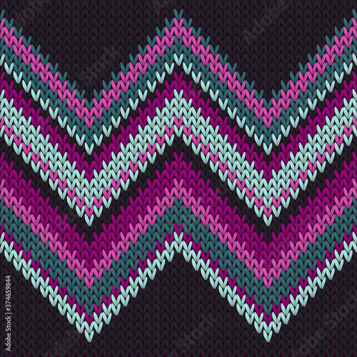 Trendy zig zal lines knitting texture geometric 