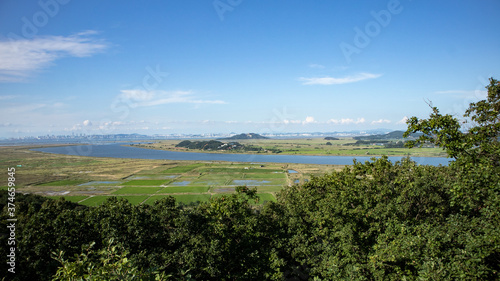 A place with a clear sea under the blue sky