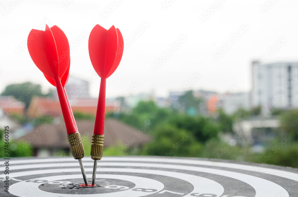 Bullseye is a target of business concept. business marketing as concept.Dartboard is the target and goal concept. Bullseye is a target of business concept. business marketing as concept.Dartboard is the target and goal concept.