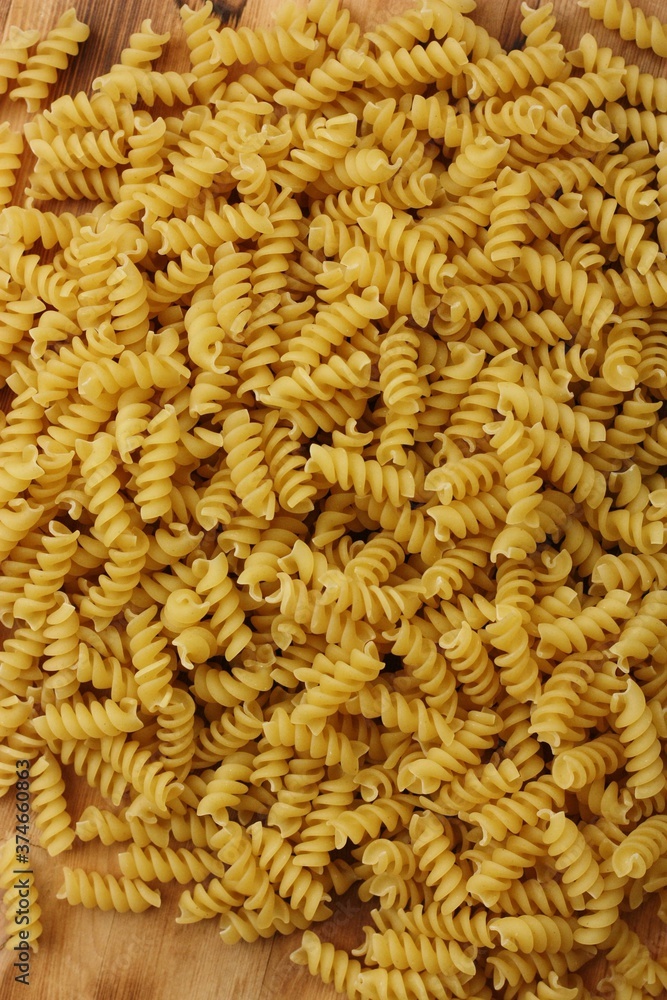 Durum macaroni on a wooden table macro Durum macaroni on a wooden table macro
