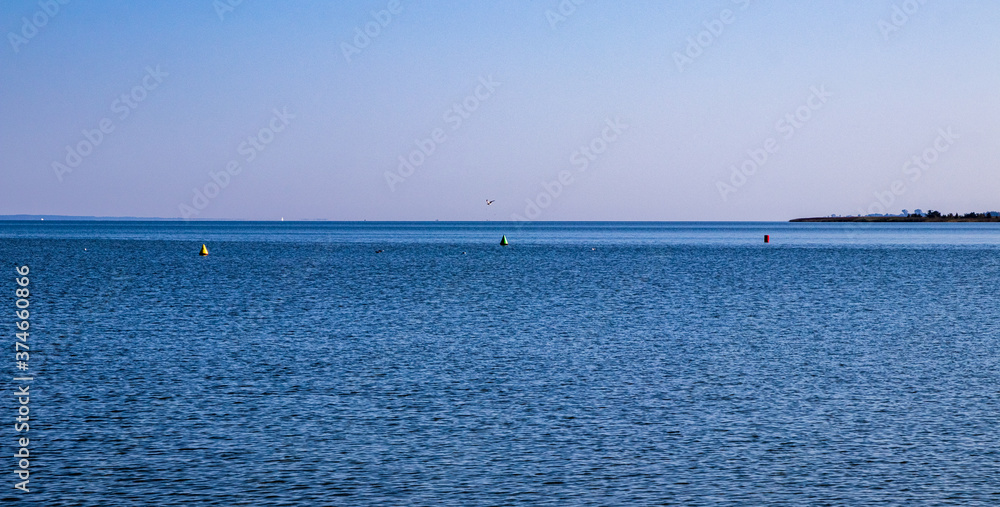 The Vistula Spit in the morning of Frombork, Poland