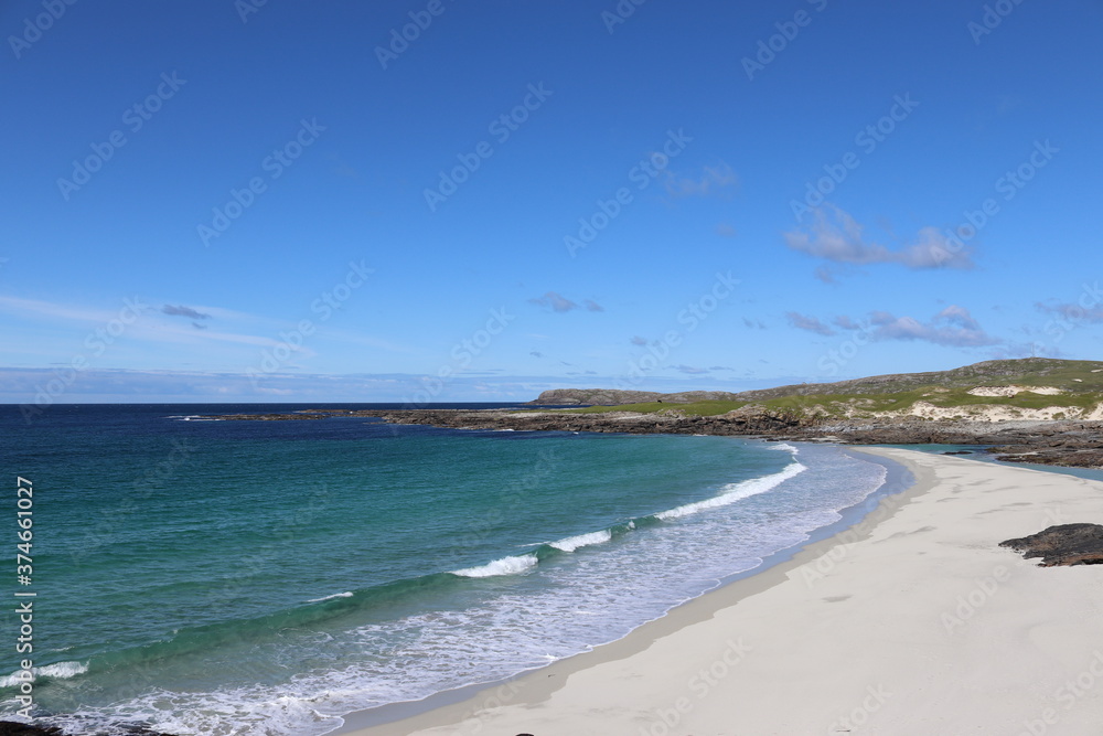 beach and sea, barra, hebriddes, scotland