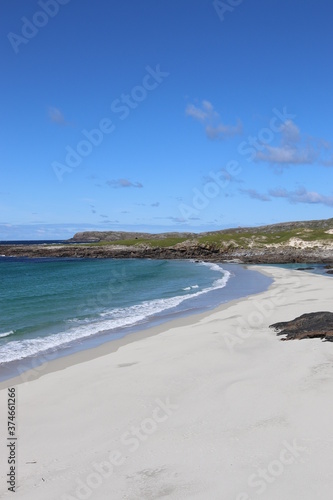 beach and sea, barra, hebrides, scotland