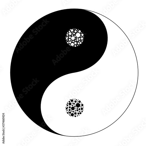 yin yang symbol black and white
