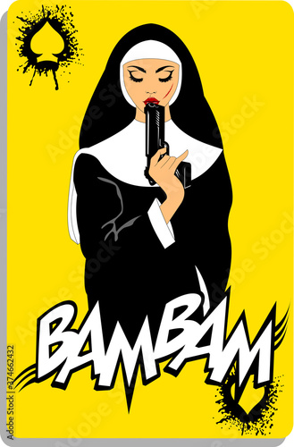 nun playing card