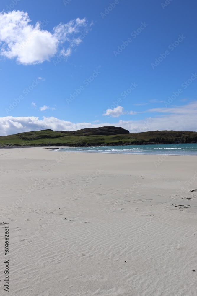 sand dunes on the beach, vatersay, hebrides, scotland