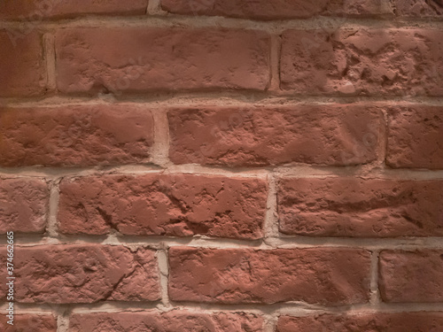 Red rustic brick wall texture background