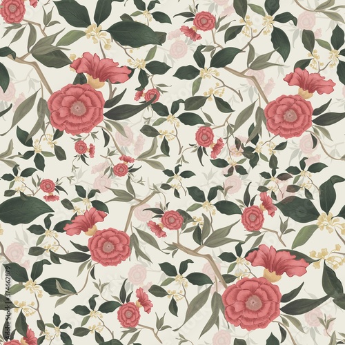 wild floral seamless print pattern 