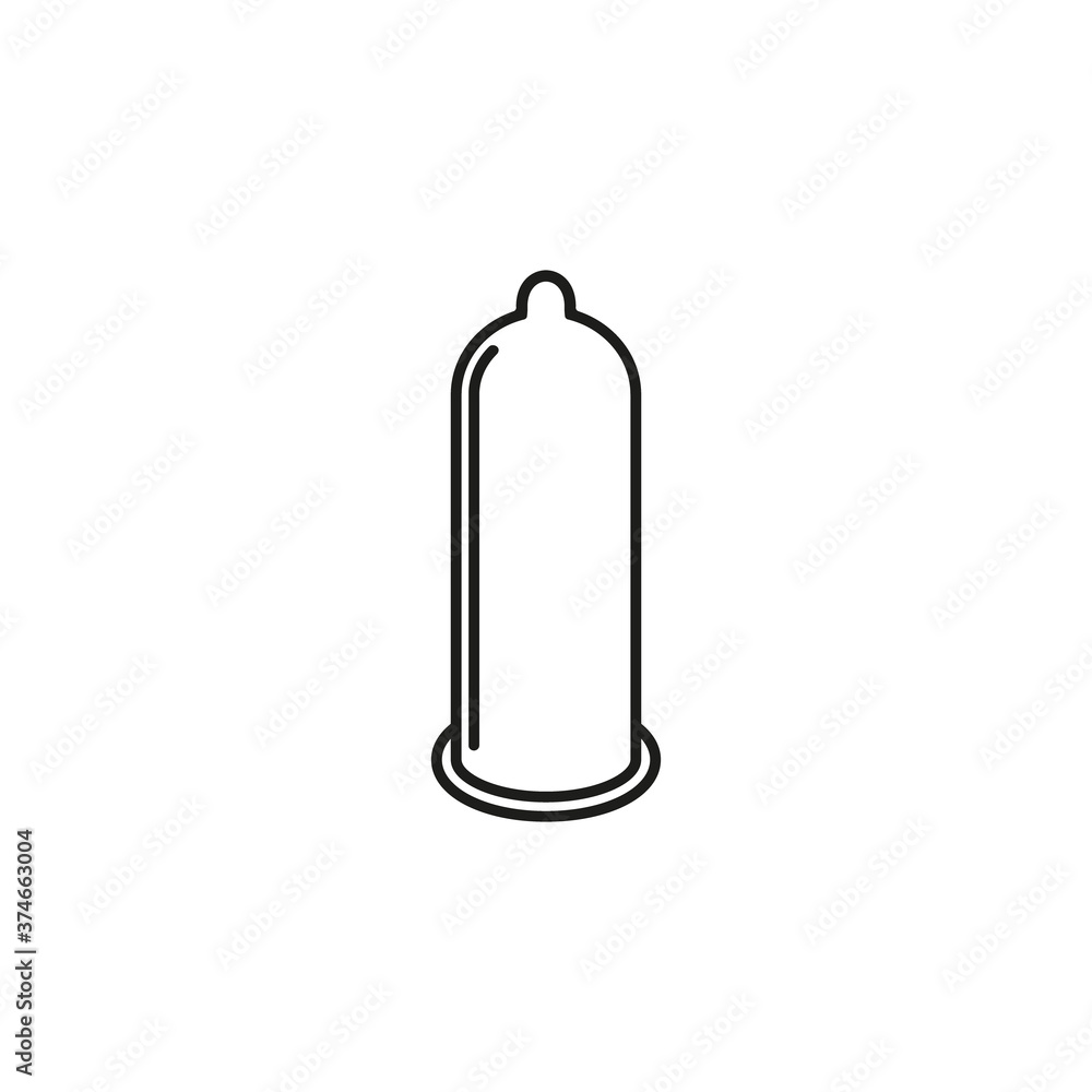 Condom icon. Vector. Line style. Isolated. Condom icon. Vector. Line style. Isolated.